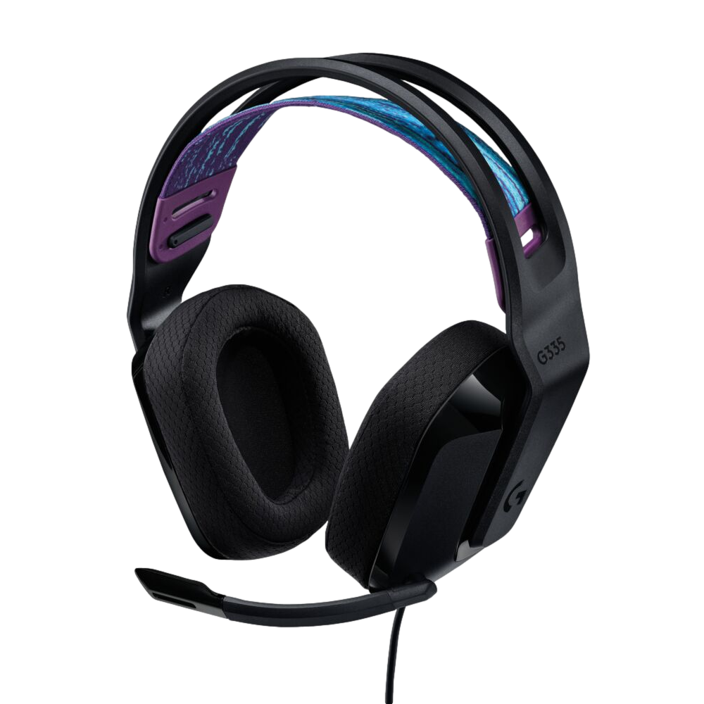  אוזניות גיימינג חוטיות LOGITECH G335 בצבע שחור 