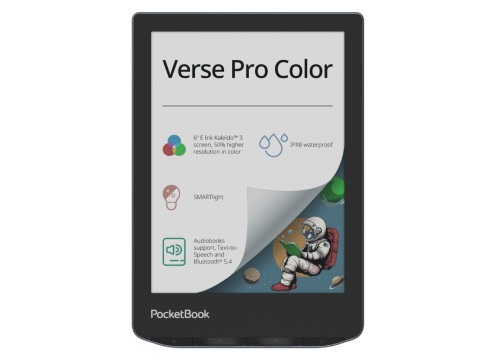  ספר אלקטרוני POCKETBOOK 6" VERSE PRO COLOR STORMY SEA PB634K3-1-WW