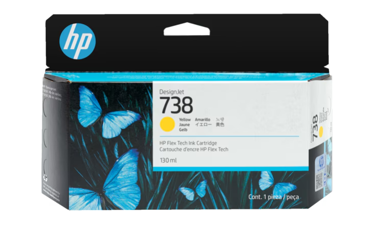 דיו צהוב מקורי HP 738 498N7A 130ml