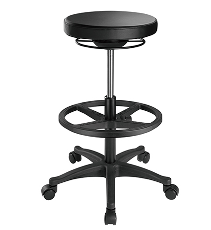  כסא מעבדה בר עגול ארגונומי בצבע שחור מבית LUMI 