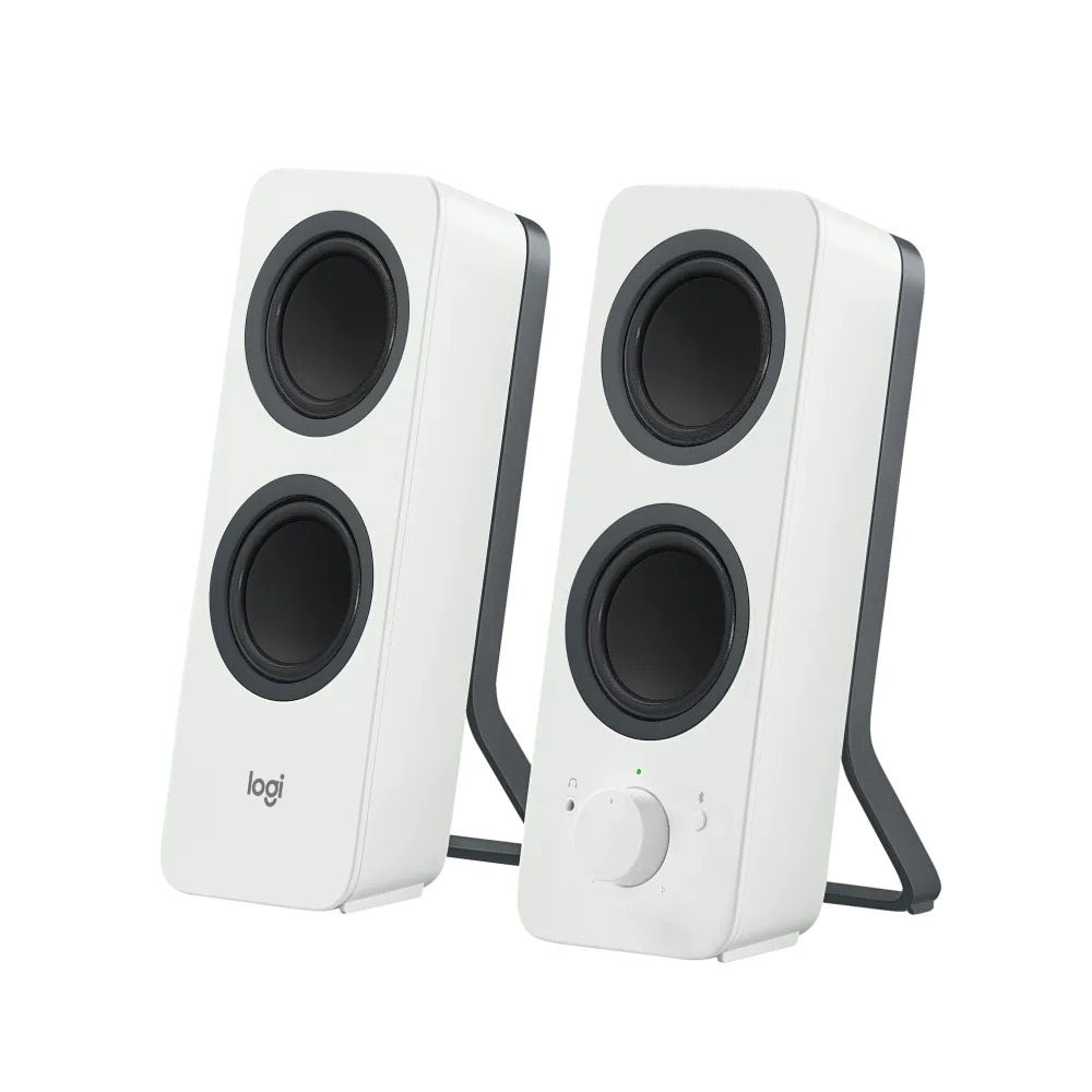  רמקולי סטריאו בלוטוס Z207 למחשב מבית Logitech לבן 
