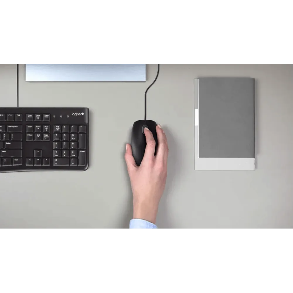  סט מקלדת ועכבר ברוסית Logitech Desktop Set MK120 Retail 