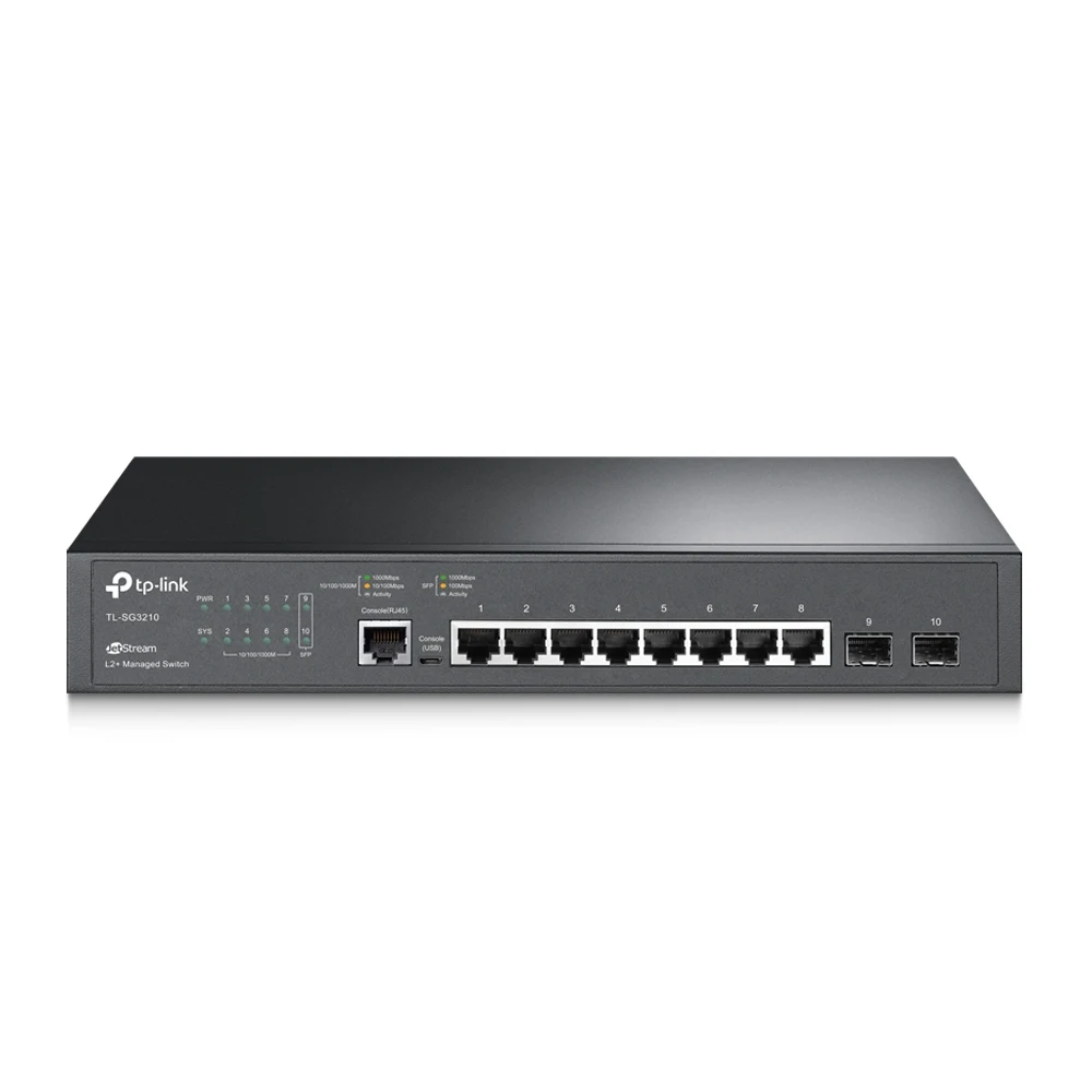  מתג מנוהל TL-SG3210 8P+2G+2SFP L2 