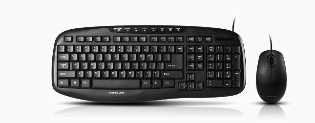  סט חוטי יוקרתי חדש -מקלדת מולטימדיה חוטית +עכבר אופטי 1000dpi 