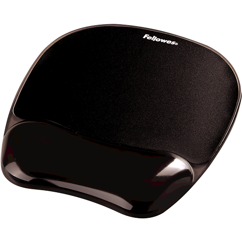 משטח לעכבר סיליקון שחור Fellowes Mous Gel Crystal 