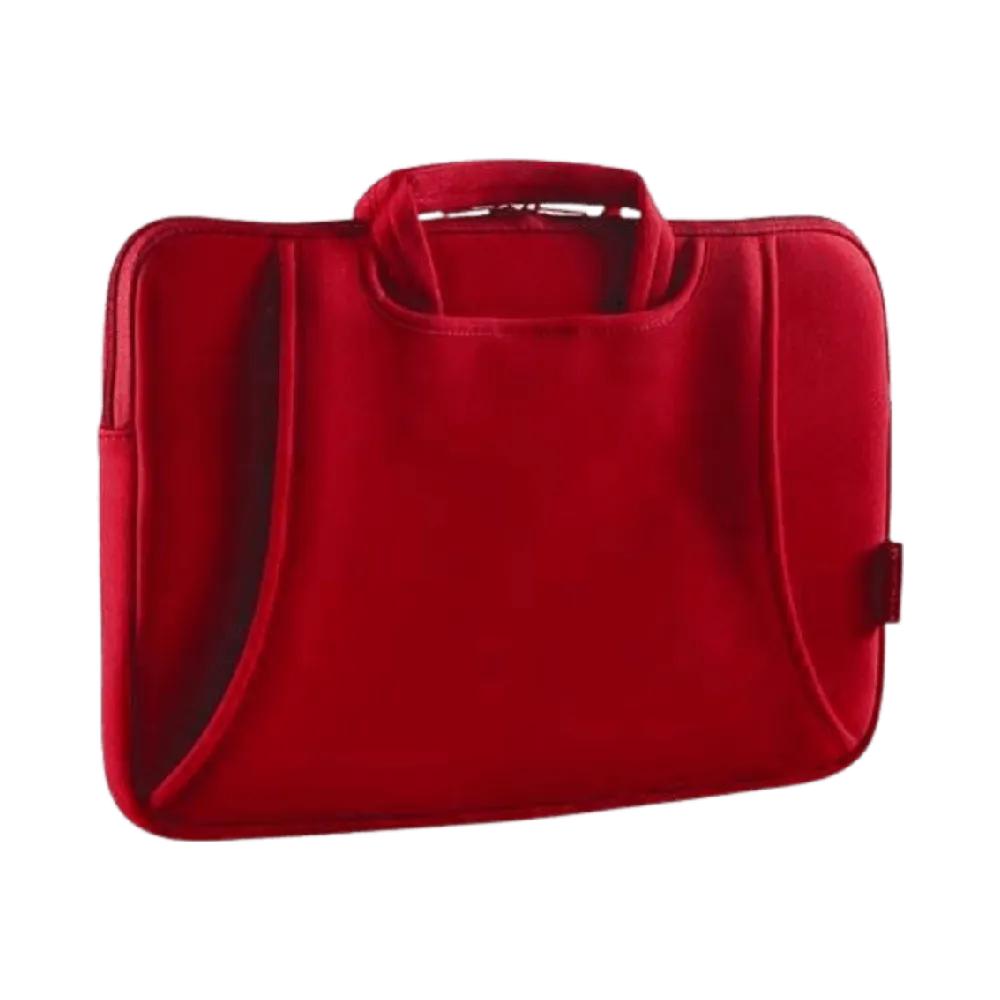  תיק מעטפת +ידיות ותאי איחסון עבור מחשבים ניידים בצבע אדום "14.1 