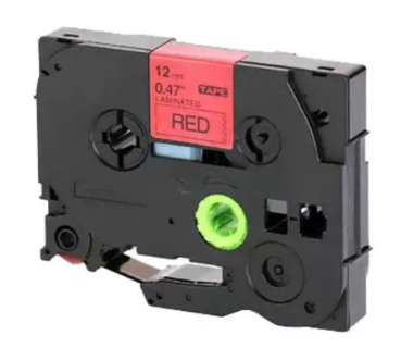 סרט תואם 12 ממ כתב לבן/סרט אדום Brother TZe-435