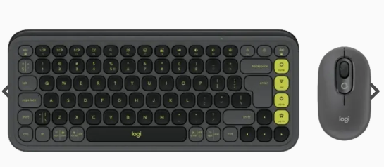  סט מקלדת ועכבר אלחוטיים בצבע גרפיט LOGITECH POP ICON COMBO 