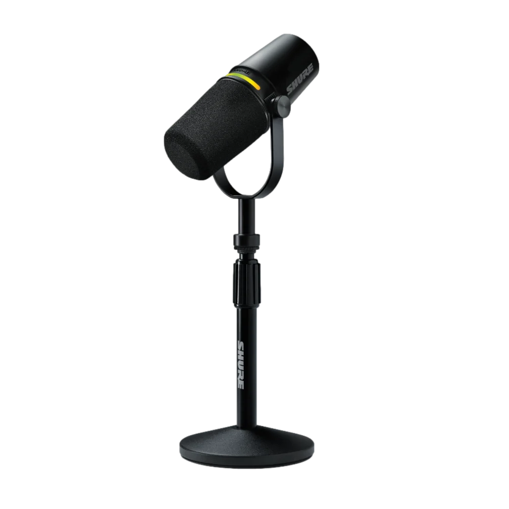  חבילת MV7+ ומעמד שולחני Gator - מיקרופון ומעמד לפודקאסטים מבית SHURE 