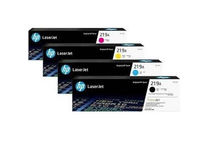 סט 4 טונרים מקוריים HP 219A W2190A-2193A (תפוקת דפים בשחור 1,300 דף, בצבע 1,200 דף )