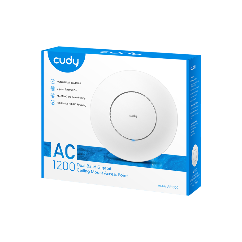 נקודת גישה לתקרה Cudy AP1300 AC1200