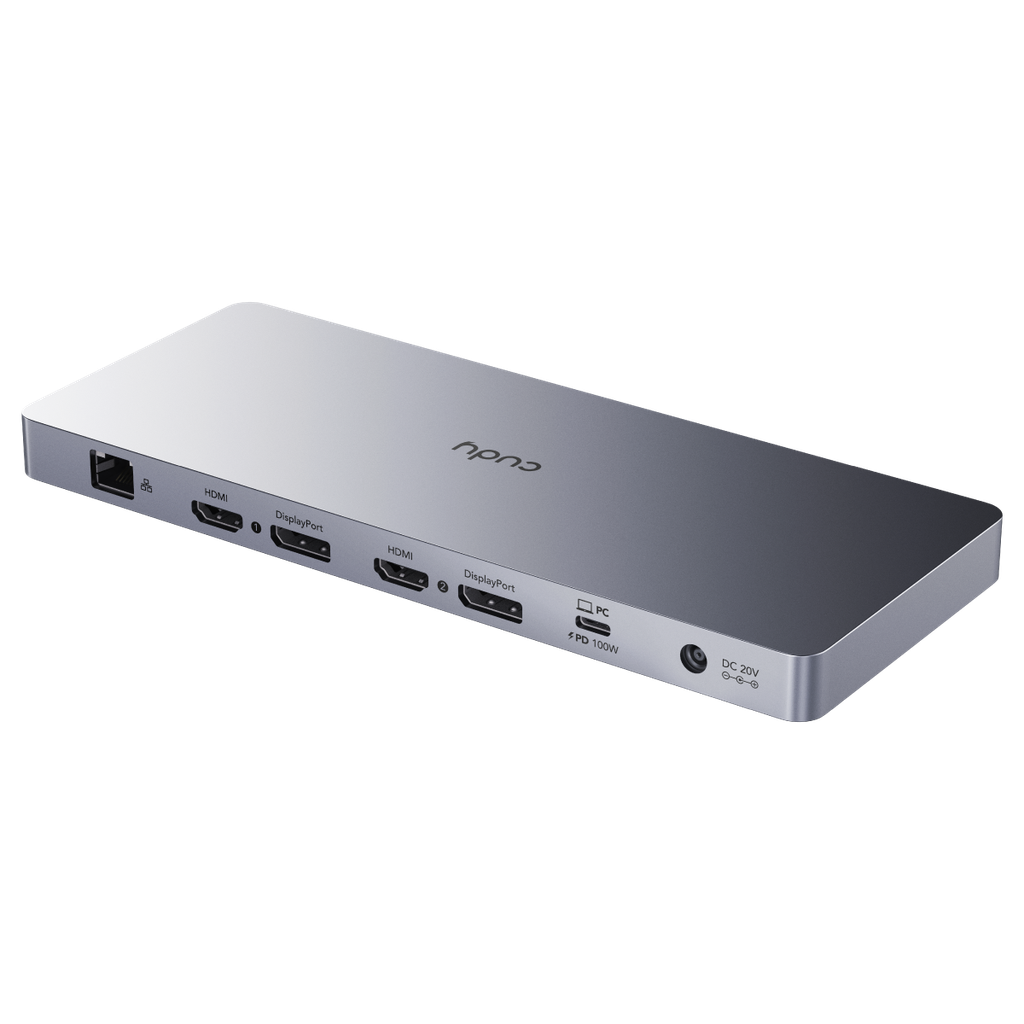 תחנת עגינה CUDY CS700 DUAL 4K 10 GBPS USB-C 100W