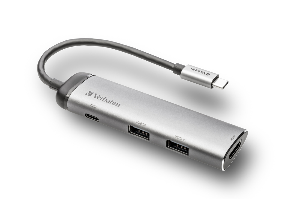 תחנת עגינה VERBATIM USB-C™ MULTIPORT HUB USB 3.1 GEN1 / U3.0 / HDMI 