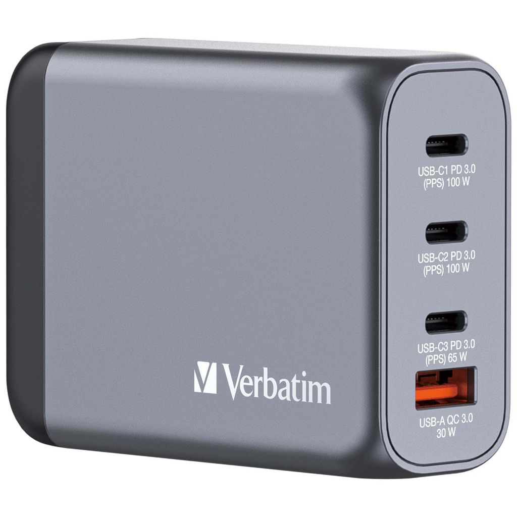מטען מהיר Verbatim GaN Charger 200W