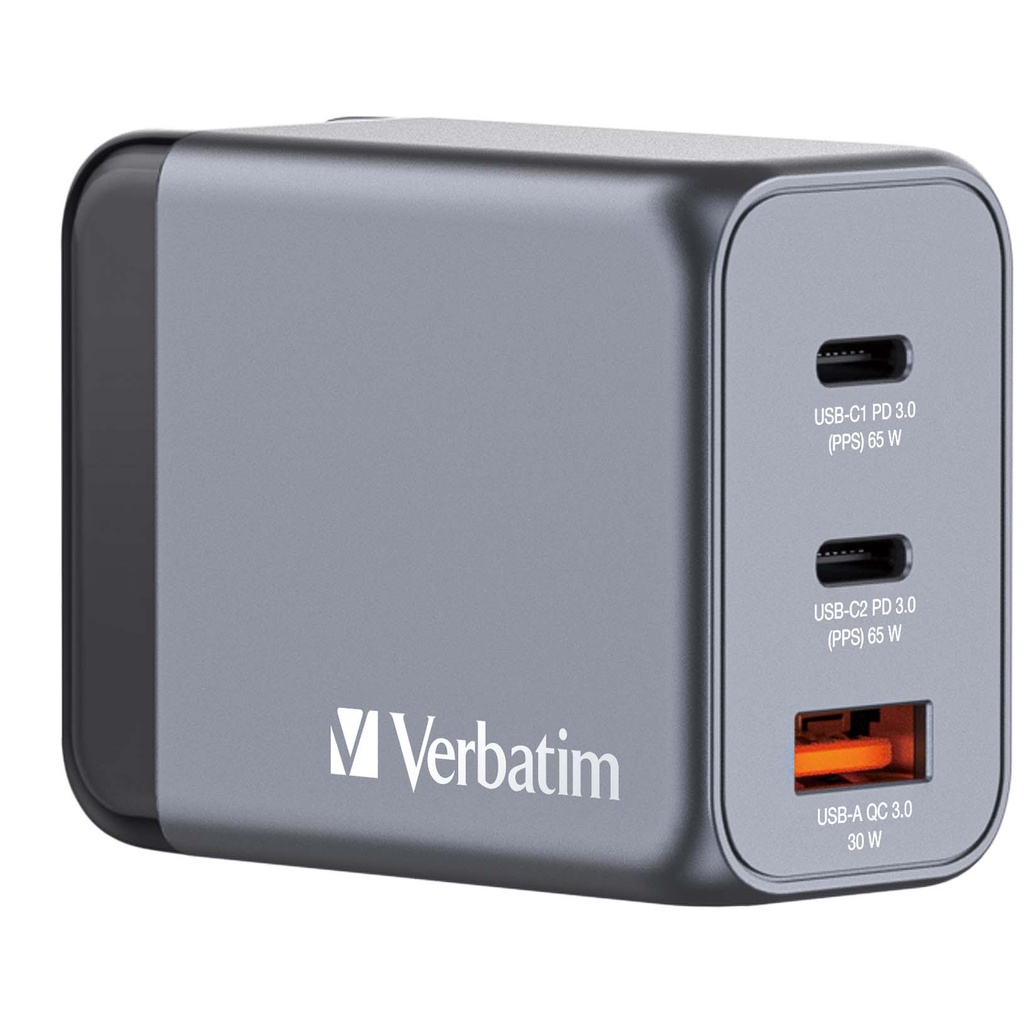  מטען נייד Verbatim GaN Charger 65W 
