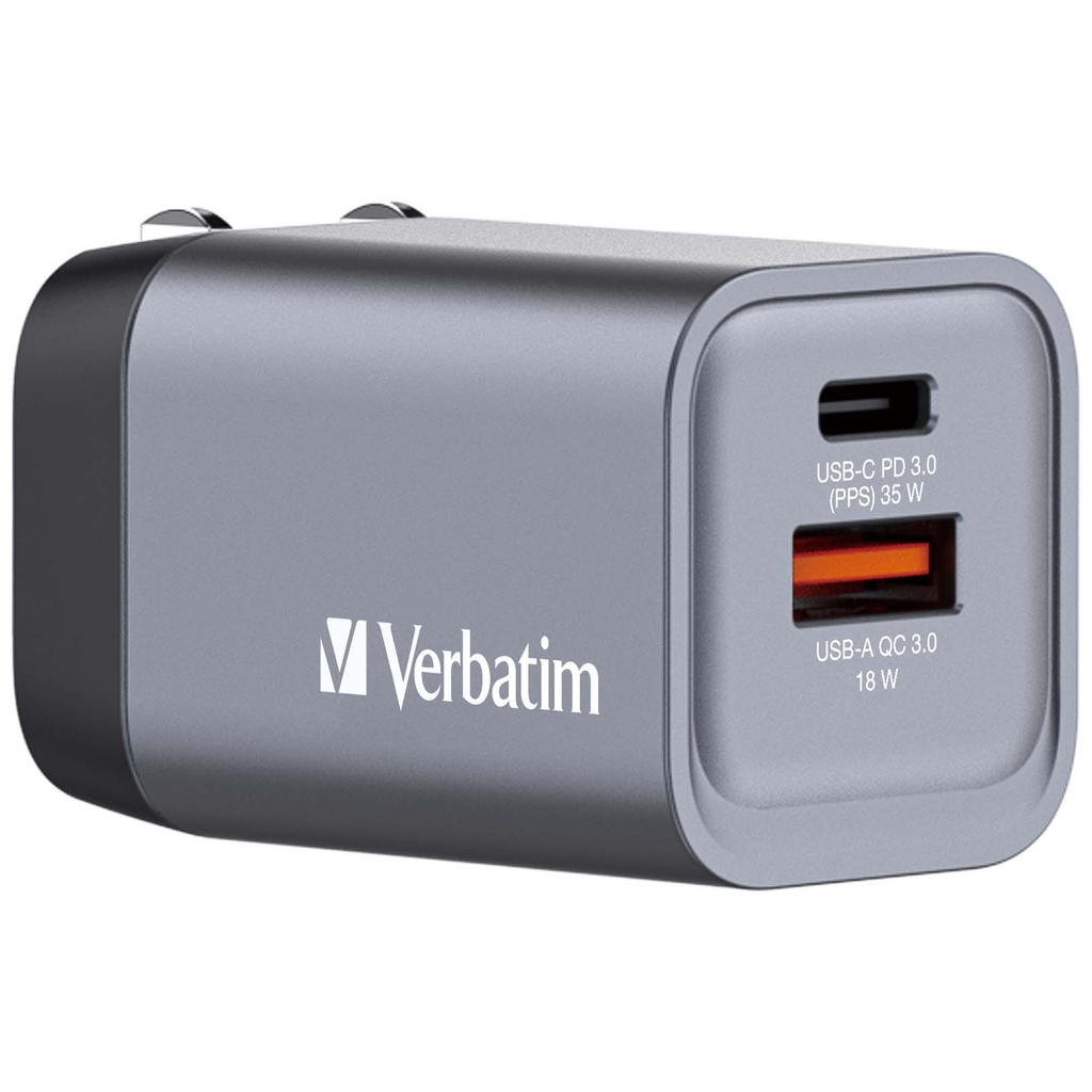  מטען נייד Verbatim GaN Charger 35W 