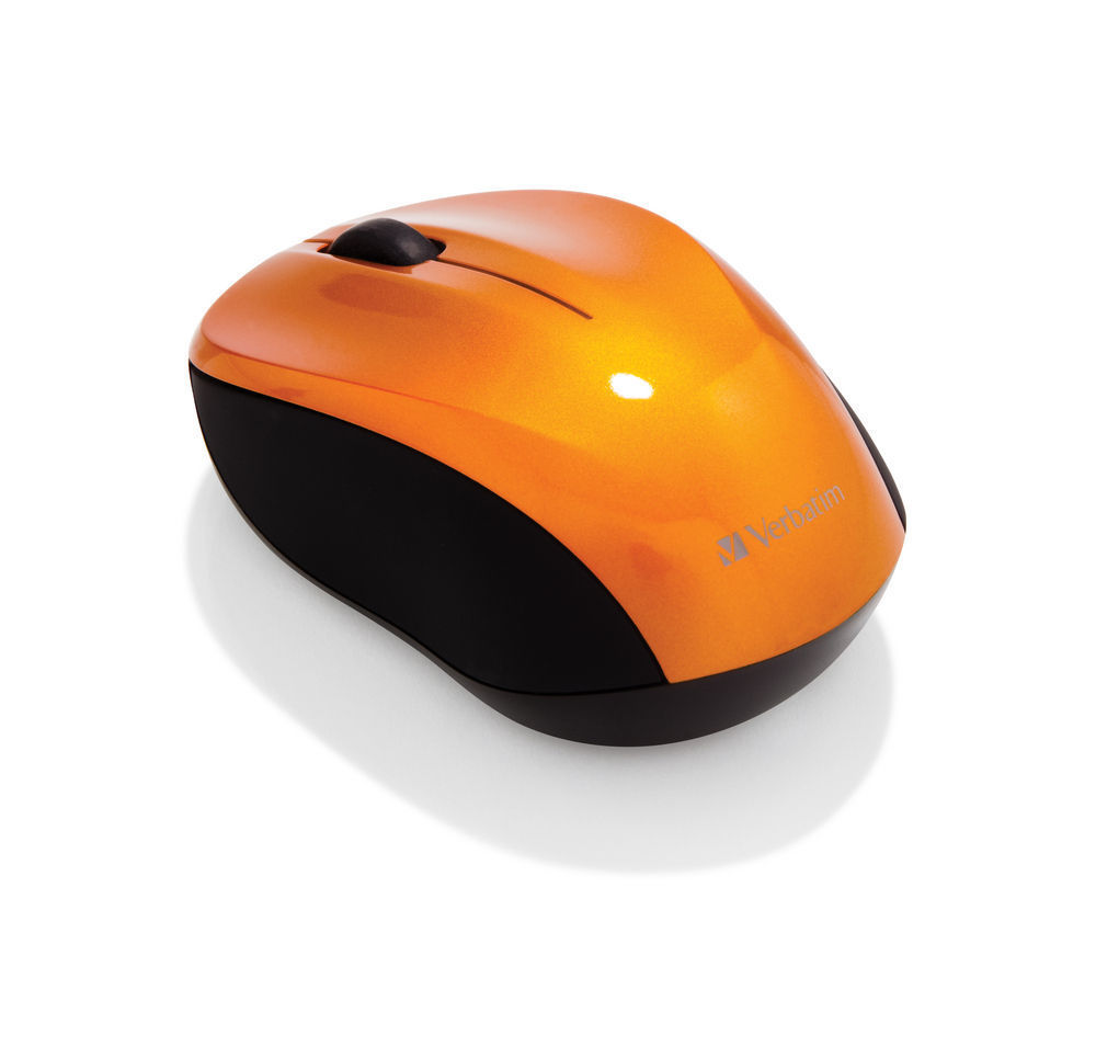  VERBATIM GO NANO WIRELESS MOUSE VOLCANIC ORANGE 