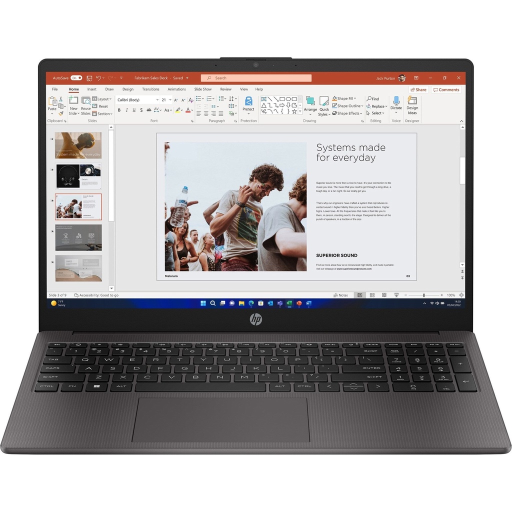 מחשב נייד HP 250 i7/16/512/W11Pro/3YR 