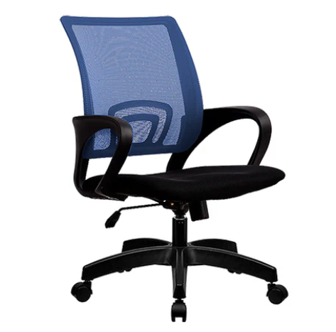 כסא משרדי גב רשת קומפורט - כחול