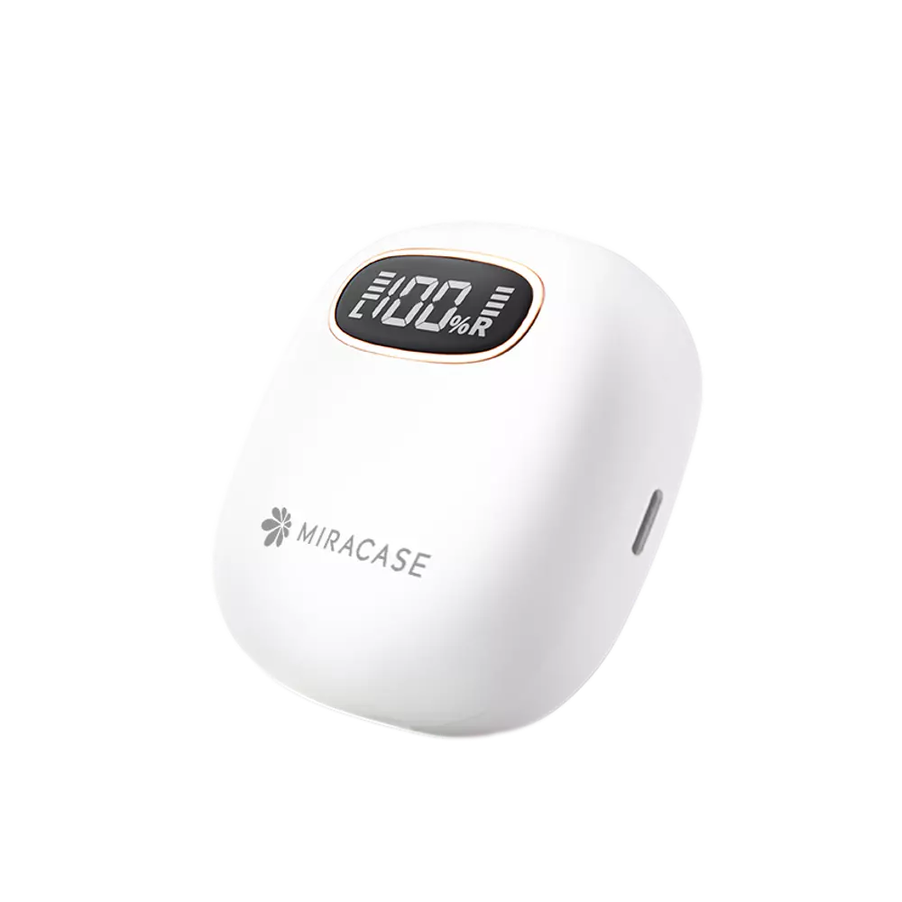  אוזניות אלחוטיות נטענות מבית MIRACASE דגם TRUE WIRELESS EARBUDS MTWS120 בצבע לבן 