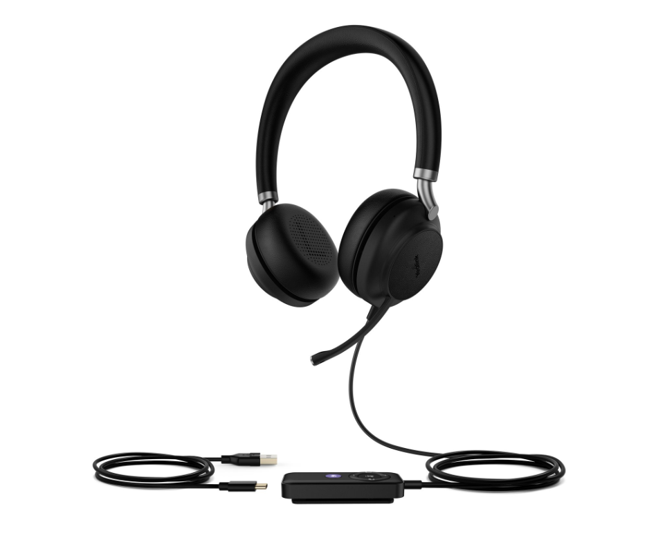 אוזניות Yealink UH38 Dual UC-BAT Bluetooth לשתי אוזניים