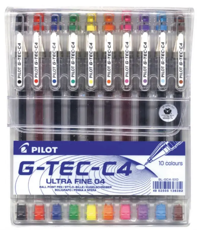 מארז 10 עטי ג'ל 0.4 PILOT G-TEC-C4 
