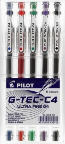 מארז 5 עטי ג'ל 0.4 PILOT G-TEC-C4