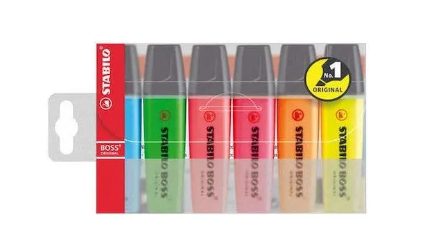 סט מעורב 6 טושים להדגשה 70/6 STABILO BOSS 