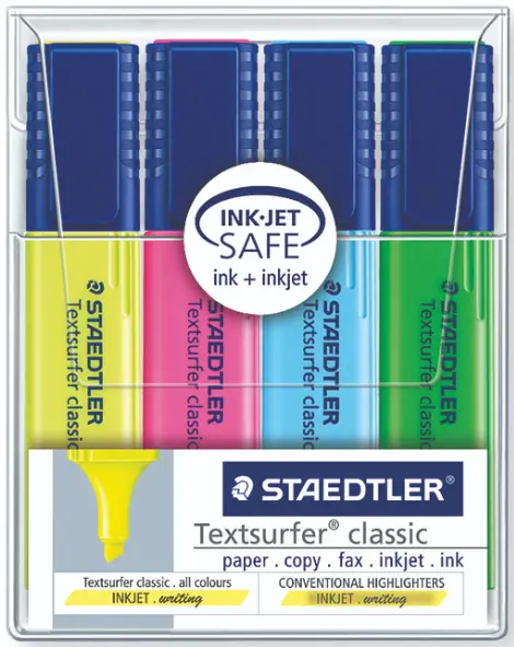 סט 4 טושי הדגשה זוהר 1/4 STEADTLER 364-WP 