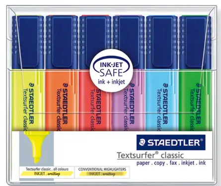 סט 6 טושי הדגשה זוהר 1/6 STEADTLER 364-WP  