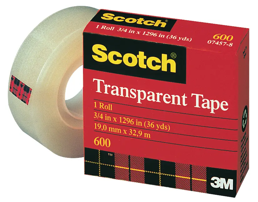 גליל סלוטייפ קריסטל 600 3/4 36 3M