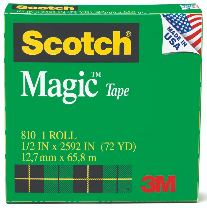 גליל מג'יק טייפ חלבי 3M רוחב 19 מ"מ אורך 33 מטר 3M