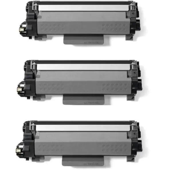 מארז חסכון 3 טונרים תואמים Brother TN-2510XL (סה"כ 9,000 דפים) 