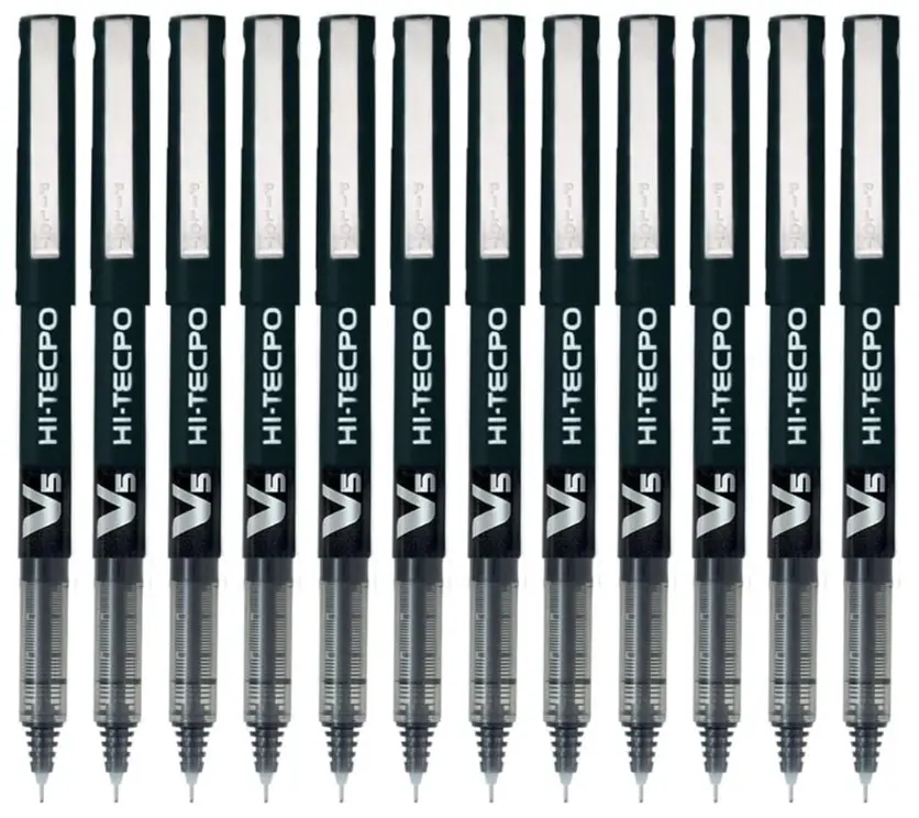 עט טכפוינט V5 שחור PILOT מארז 12 יח'
