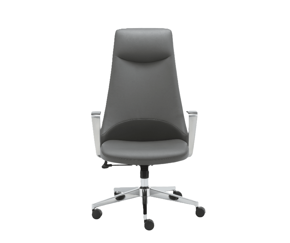  מושב עור ארגונומי בצבע אפור דגם MB-323E מבית MIRACASE 