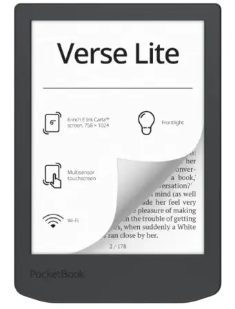 ספר אלקטרוני PocketBook 6" Verse Lite צבע אפור כהה 