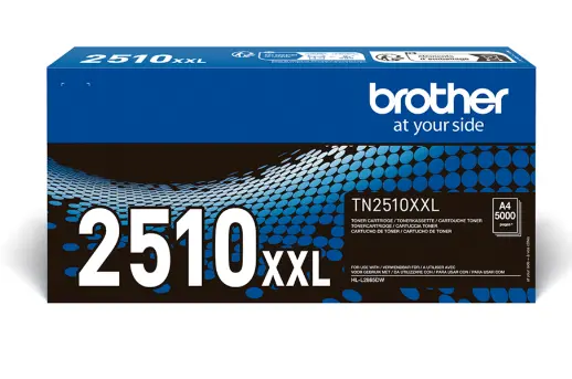 טונר שחור מקורי Brother TN2510XXL (5,000 דפים) מתאים ל-L2980DW בלבד !!