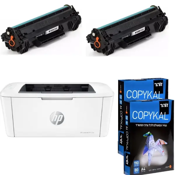מארז חסכון מדפסת לייזר HP M110W +שני טונרים תואמים+ 2 חבילות דפים ומשלוח עד הבית
