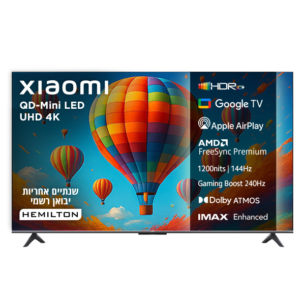  טלוויזיה ''75 QD-Mini LED 4K שיאומי דגם Xiaomi TV S Mini 75'' (2025) 