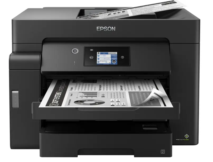 מדפסת הזרקת דיו משולבת EPSON A3 EcoTank M15140 שחור לבן בלבד