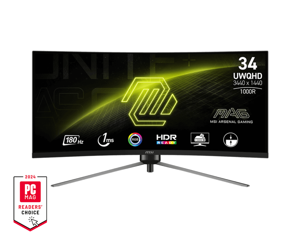  מסך גיימינג קעור "34 MSI MAG 345CQR 