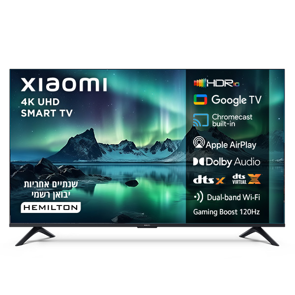 טלוויזיה ''50 4K שיאומי דגם Xiaomi TV A 50'' (2026) 