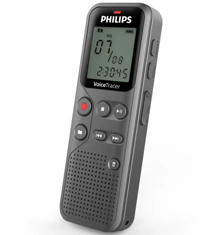 טייפ מנהלים דיגיטלי 8GB קומפקטי ונוח PHILIPS DVT1120