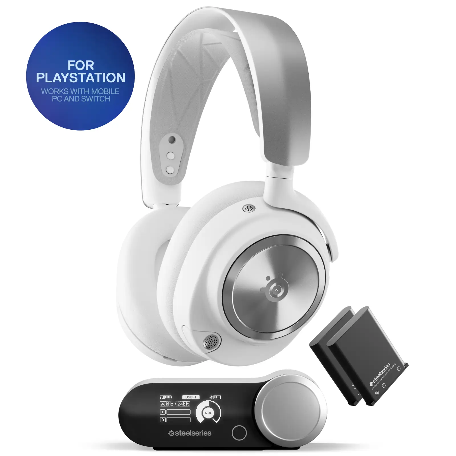  אוזניות גיימינג אלחוטיות SteelSeries Arctis Nova Pro PlayStation עם מיקרופון 