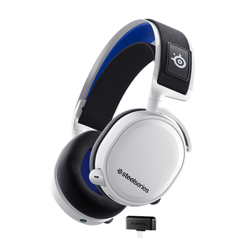 אוזניות גיימינג אלחוטיות עם מיקרופון SteelSeries Arctis 7P+ DTS 7.1 מתאים ל-PlayStation צבע לבן Arctis7P+ White 