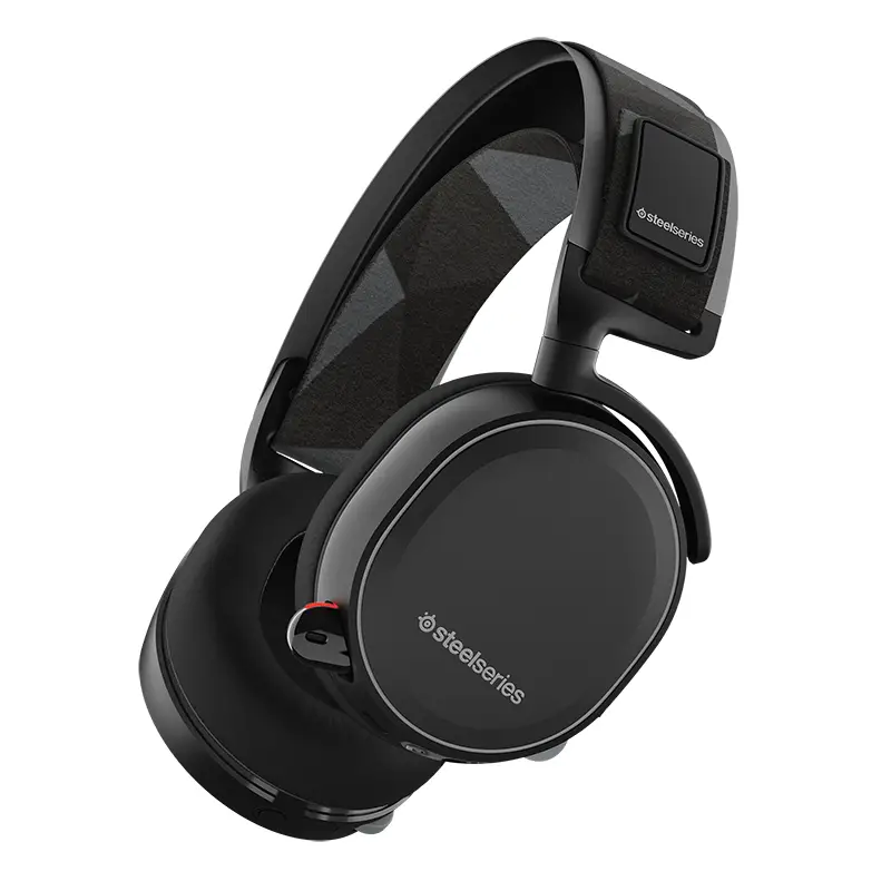  אוזניות גיימינג אלחוטיות צבע שחור Steelseries Arctis 7+ 
