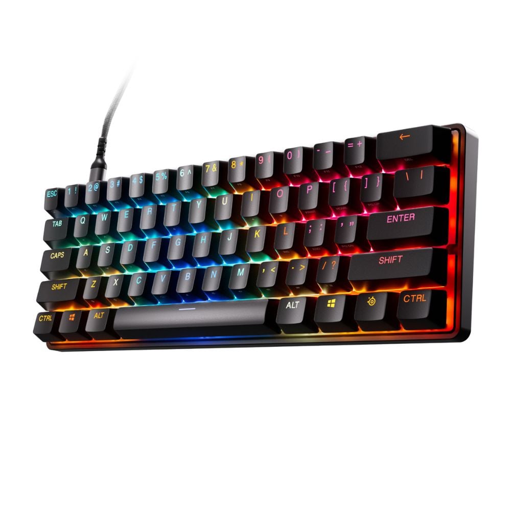 מקלדת גיימינג מכאנית חוטית SteelSeries Apex Pro Mini Gen 3 בגודל 60% עם מתגים מגנטיים מהירים Steelseries Apex Pro Gen 3 Mini 