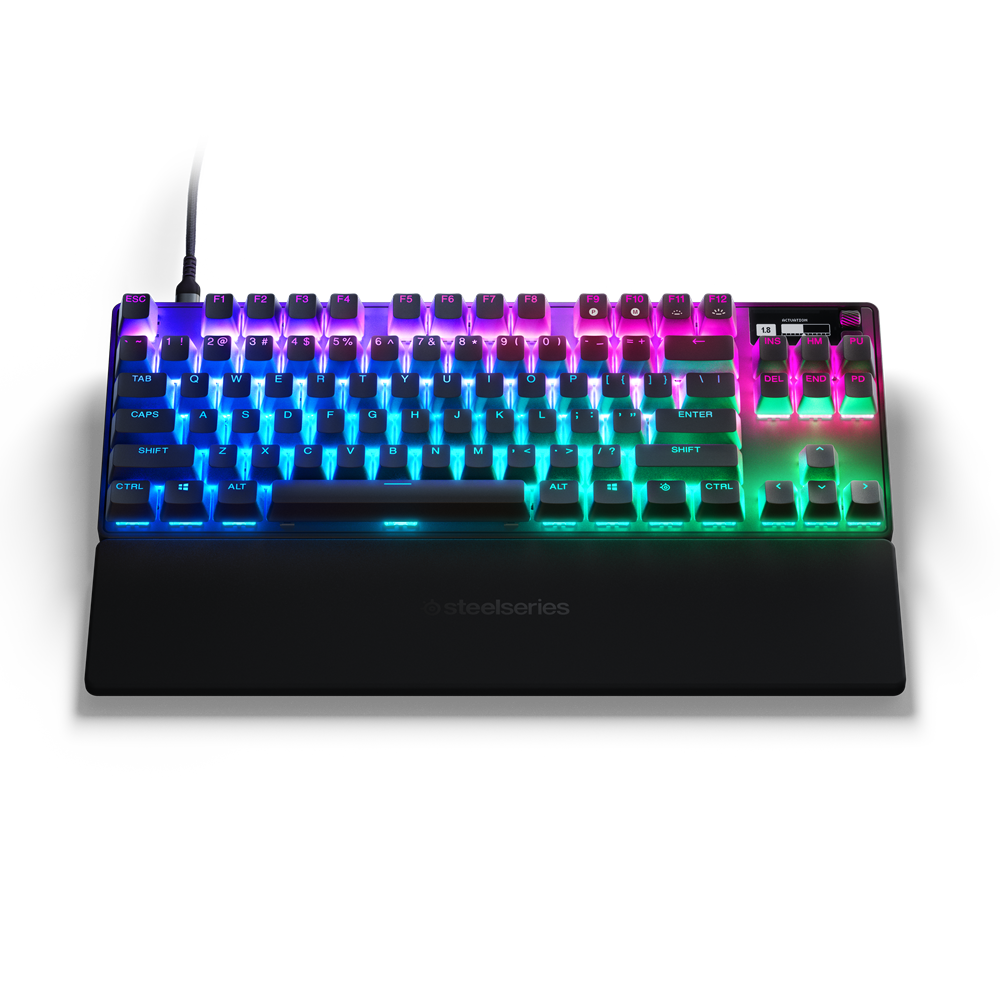  מקלדת גיימינג מכאנית מקצועית מוקטנת 2023 Apex Pro TKL 2023 Steelseries Apex Pro TKL 2023 Black 