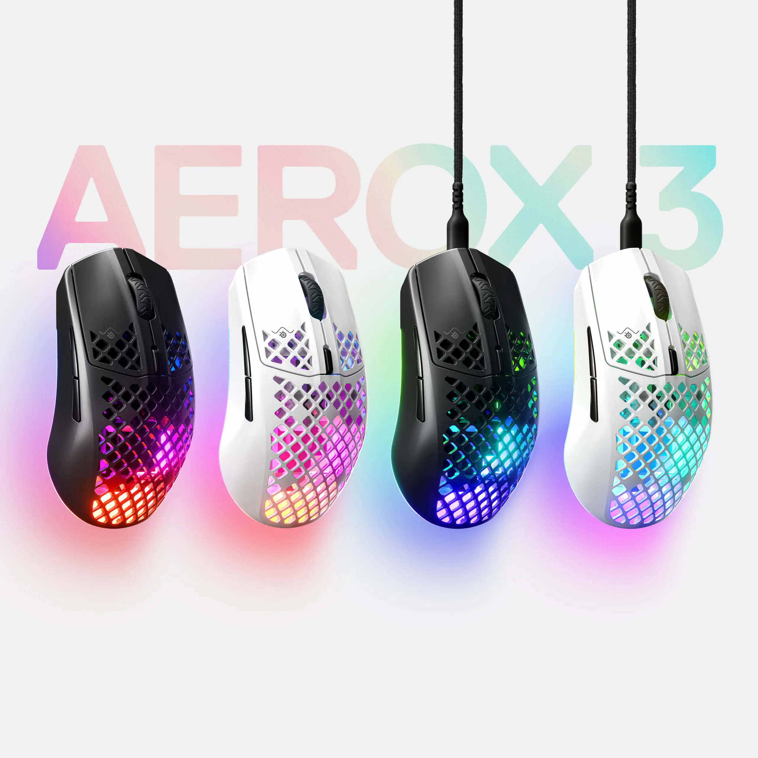  עכבר גיימינג אלחוטי SteelSeries Aerox 3 Wireless – קל במיוחד, חיישן TrueMove Air עד 18,000 DPI, חיבור 2.4GHz & Bluetooth, עמידות IP54 Aerox 3 Wireless OGW 