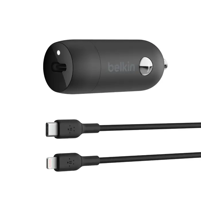 מטען מהיר לרכב BOOST CHARGE 30W USB-C PD עם כבל USB-C ל-Lightning CCA004bt1MBKB5